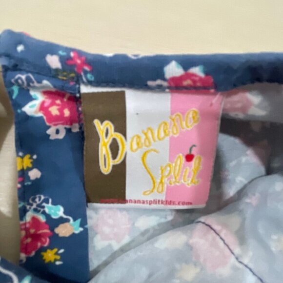 Banana Split Girl's Size 8 Dress Multi Fabric Ruffles Long Sleeve 100% Cotton - Picture 6 of 8